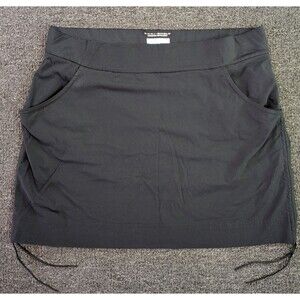 Columbia Women's Size XL Omni-Shield Pockets Ruched Tie Sides Black Skort